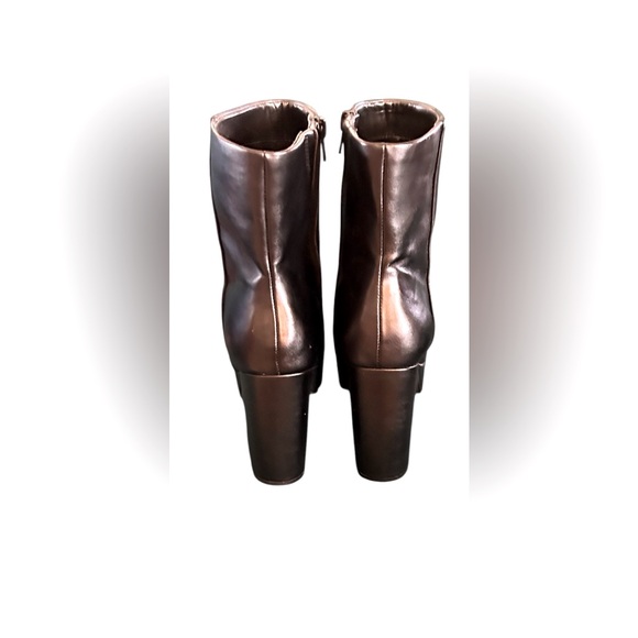 BLACK PLATFORM HIGH HEEL BOOT WITH SIDE ZIPPER-9.5 - Picture 4 of 6